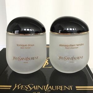 Yves Saint Laurent Black and Gold Skin Toner and Cleanser Set